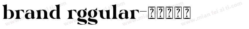 brand rggular字体转换